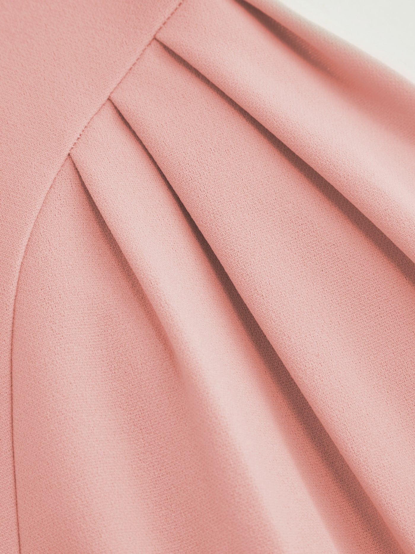Vestido midi liso de tejido con cuello cuadrado